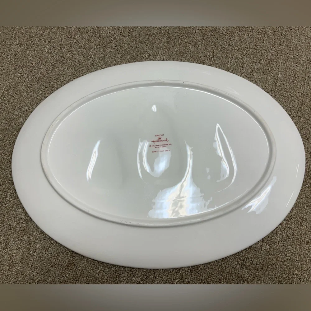 RETIRED Hallmark: Christmas Holiday Snowman Serving Platter
